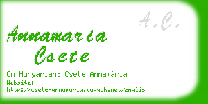annamaria csete business card